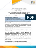 Guía de Actividades y Rúbrica de Evaluación - Unidad 1 - Fase 2 - Mi Cuerpo, Mi Sexualidad Un Relato de Mi Vida