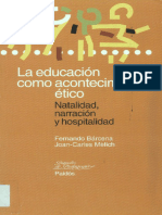 Melich y Barcena - Emmanuel Levinas. Educacion y Hospitalidad