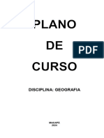 Plano de Curso Geografia - 6 Ao 9