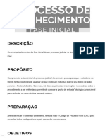 Processo de Conhecimento - Fase Inicial