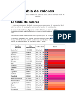 Tabla de Colores