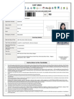 CAT 2023 Admit Card