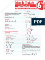 Adicion y Sustraccion de Fracciones Homogeneas y Heterogeneas para Sexto Grado de Primaria