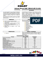 HT-Raloy Syn-Tec Platinum Diesel SAE 15W40 CI4-SL