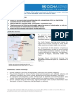 Chile Earthquake Situation Report No1 OCHA