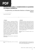 Medicina Alternativa y Complementaria en Pacientes Oncológicos Pediátricos