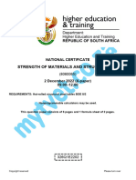 N5 Strength of Material and StructuresNovember 2022 Question Paper