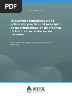 PROTEX Aplicación Práctica Del Prinicipio de Nocriminalización de Vícitas de Tratas y - o Explotación de Personas