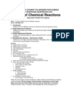 Types of Chemical Reactions Lesson Plan