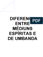 Livro - A Diferença Entre Medium Espirita e Medium de Umbanda