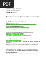 Evaluación - Teoría de La Constitución, Respondido, Petronilo Chicharo Daniel Eduardo.