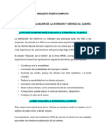 Taller Sobre Evaluación de La Atención y Servicio Al Cliente