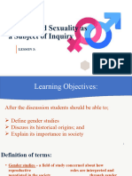 Gender and Sexuality As A Subject of Inquiry