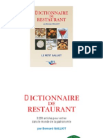 E2081 Dictionnaire de Restaurant Édition 2011