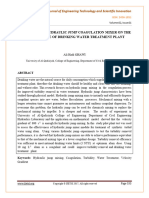 The Effect of Hydraulic Jump Coagulation