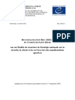 R R (2022) 1 C S - D Sur Un Modèle de Structure de Stratégie Nationale Sur La Sécurité, La Sûreté Et Les Services Lors Des Manifestations Sportives