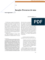 NÓVOA, António. História Da Educação - Percursos de Uma Disciplina.