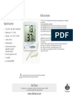 TERMOHIGROMETRO Alla France Manual 91000 027b
