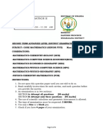 Rwamagana s5 Mathematics Core