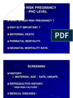 High Risk Pregnancy - PHC LEVEL