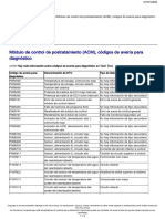 (ACM), Códigos de Avería