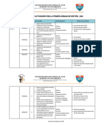 Actividades para La Semana de Gestión