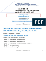 UE - 322 - Architectures - Réseaux - 1G - 2G - 3G - 4G - 5G - 6G - P2 - PR Tonye