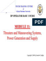 MODULE 11 - Thrusters and Manouvering Systems, Power Generation and Supply