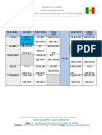 Emploi Du Temps Officiel