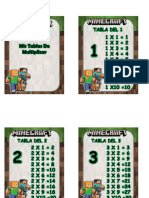 Tablas de Multiplicar Minecraft