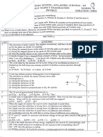 Duration: 3Hrs: Hale Yearly Examination Physics