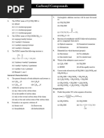 Carbonyl Compounds Sheet