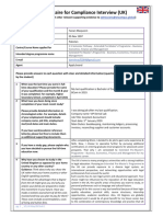 New Visa Questionnaire (UK)