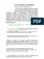 Predica Familias en Peligro de Extinsión