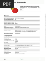 Botão Monobloco Ø22mm Plást, Emergência XB7NS8444