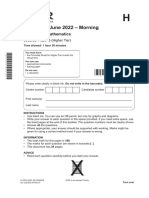 GCSE (9-1) Mathematics J560 - 04 Paper 5 (Higher Tier) June 2022