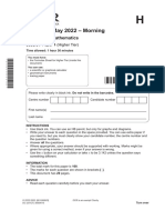 GCSE (9-1) Mathematics J560 - 04 Paper 4 (Higher Tier) June 2022