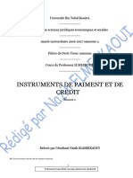 Résumé Instruments de Paiement Et de Crédit