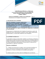 Guia de Actividades y Rúbrica de Evaluación Fase 2. Ecosistemas de La Logística Humanitaria