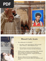 My Highway To Heaven Blessed Carlo Acutis and Personal and Ecclesial Eucharistic Revival