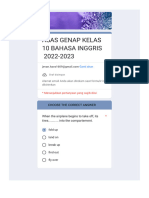 Asas Genap Kelas 10 Bahasa Inggris 2022-2023