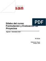 Formulacion y Evaluacion de Proyectos (Silabo 2021-2)