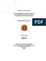 Proposal Penelitian Evaluasi Kinerja Jaringan Irigasi DI. Batang Tongar Di Kab. Pasaman Barat OK
