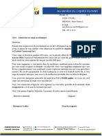 Lettre D'admission en Stage Académique