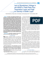 Enhancement of Breakdown Voltage in AlGaN GaN HEMTs Field Plate Plus High - K Passivation Layer and High Acceptor Density in Buffer Layer