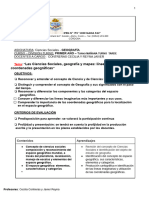 2 Trabajo Práctico de Geografía para 1 Año 2022