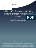 MSG Strategic Marketing and Psychology in Digital Era 2023-24