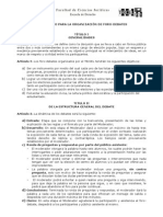 Reglamento para La Organización de Foro-Debates.