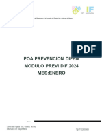 Poa Prevencion Difem Modulo Previ Dif 2024 Mes:Enero: Ixt Ahuaca