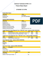 CAT Product Status Report